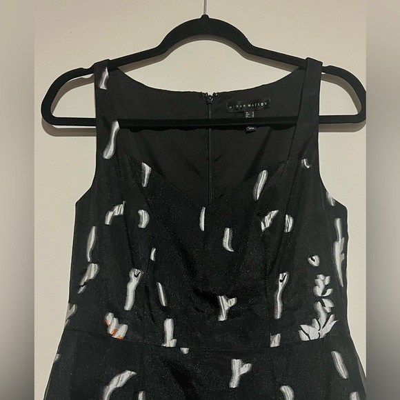 Aidan Mattox | Floral Jacquard sheer layer fit & flare dress Womens size 8 tulle - Picture 3 of 11